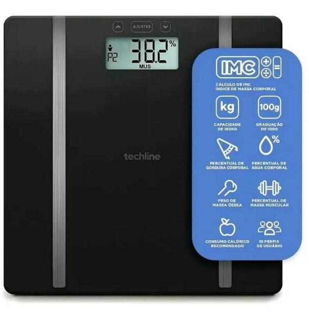 Balança digital de bioimpedância TECHILINE