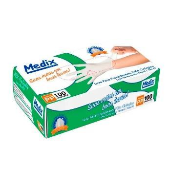 Luva procedimento látex com e sem pó