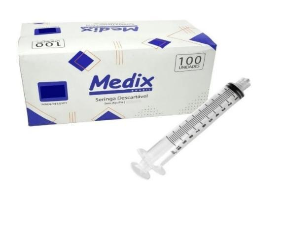 Seringa descartável luer lock 10ml sem agulha MEDIX