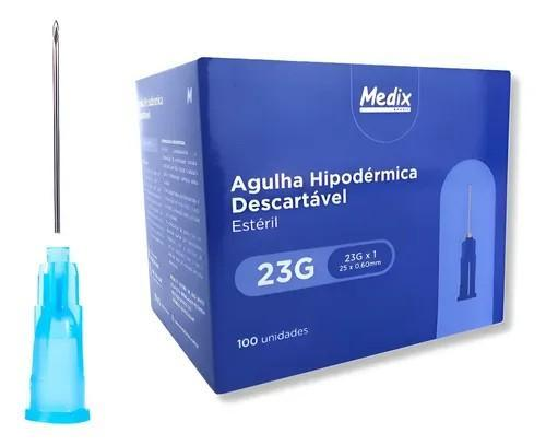 Agulha 25x0,60 mm 100 un MEDIX