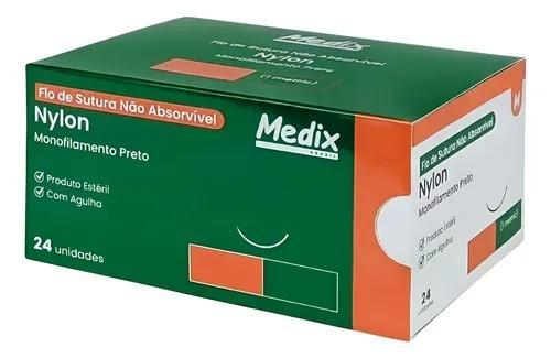 Fio de sutura de nylon n°2 (15, 20,25,30mm) MEDIX e DONATI
