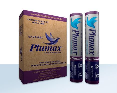 Lençol de papel p/maca hospitalar PLUMAX