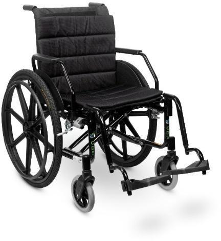 Cadeira de rodas adulto preta (h16 46cm) CDS