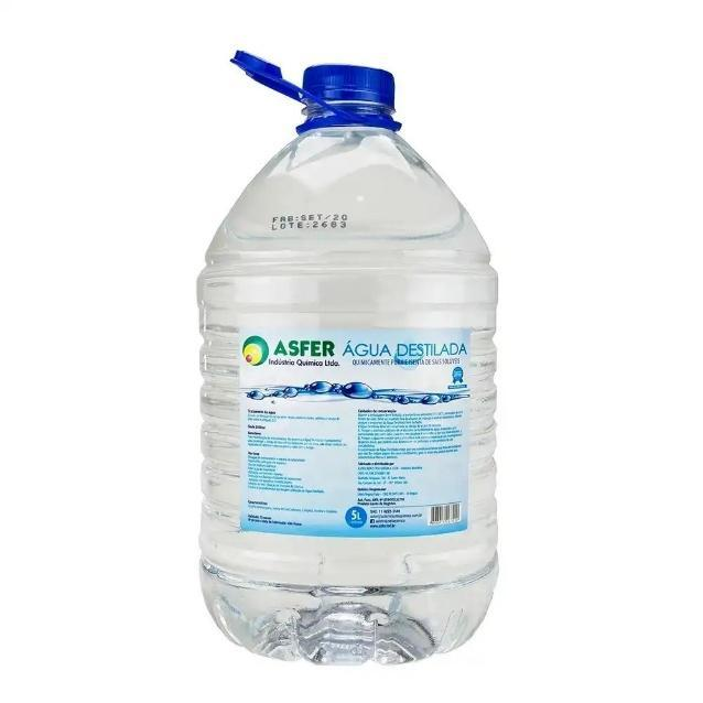 Água destilada 5 lt ASFER